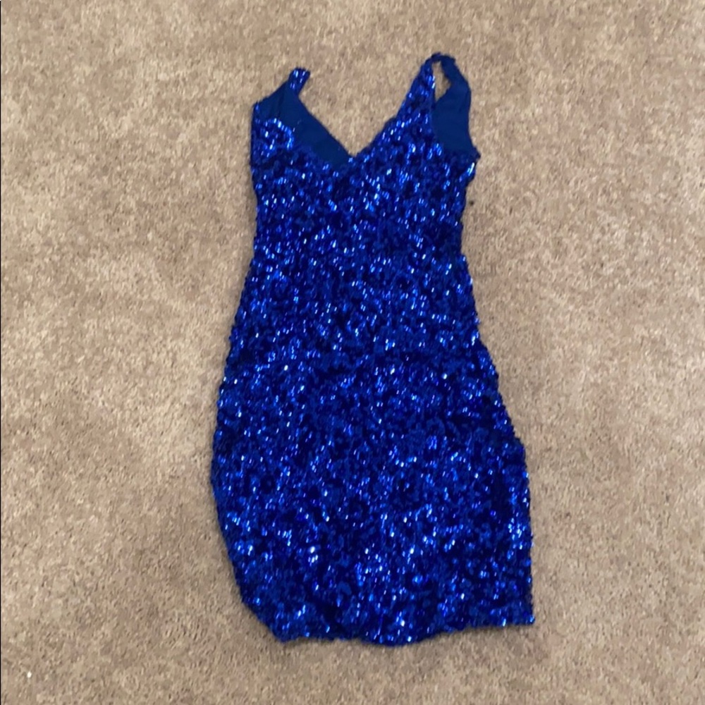Blue Sequined Dress